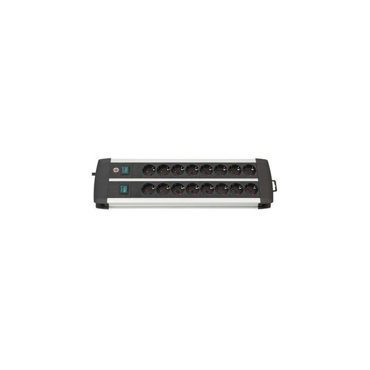brennenstuhl Steckdosenleiste Premium-Duo-Alu-Line, 16-fach