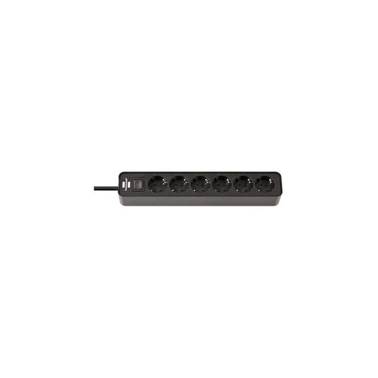 brennenstuhl Steckdosenleiste Ecolor, 6-fach, schwarz