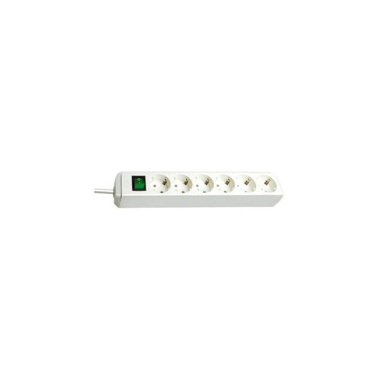 brennenstuhl Steckdosenleiste "Eco-Line", 6-fach, weiß