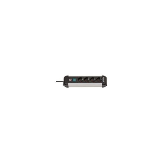 brennenstuhl Steckdosenleiste Premium-Alu-Line, 4-fach