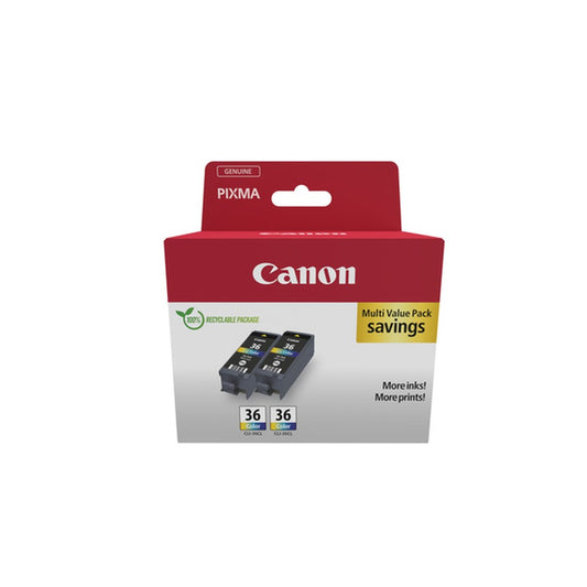 Cartouche d'origine Canon 1511B025 / CLI-36 - multicouleur - pack de 2