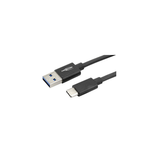 ANSMANN Câble de données & de charge, USB-A - USB-C, noir