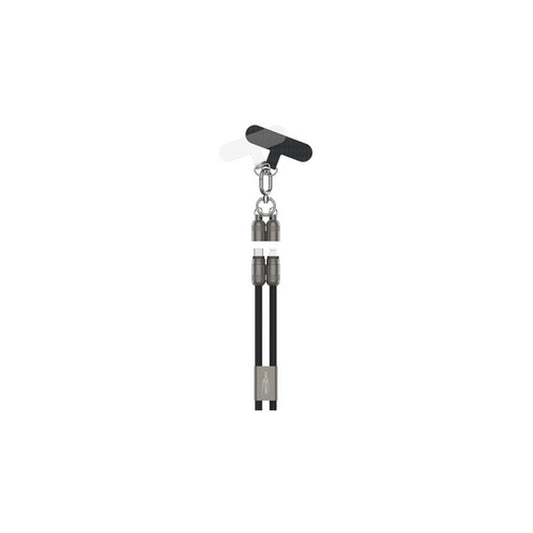 ANSMANN Bandoulière/câble smartphone, USB-C-Lightning, noir
