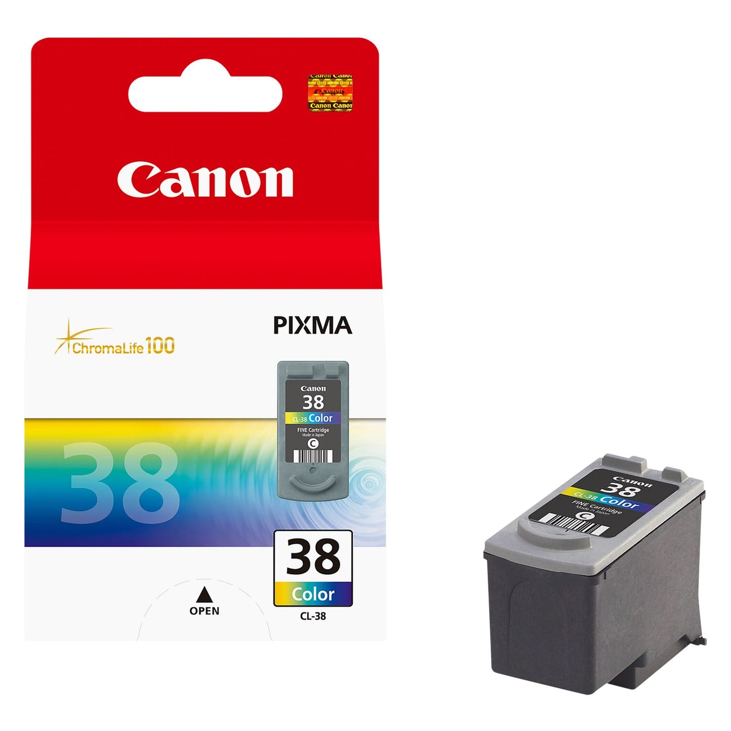 Cartouche Jet d'encre de Marque Canon CL-38 (2146B001) Couleurss (9ml soit 207 pages ou 83 photos)
