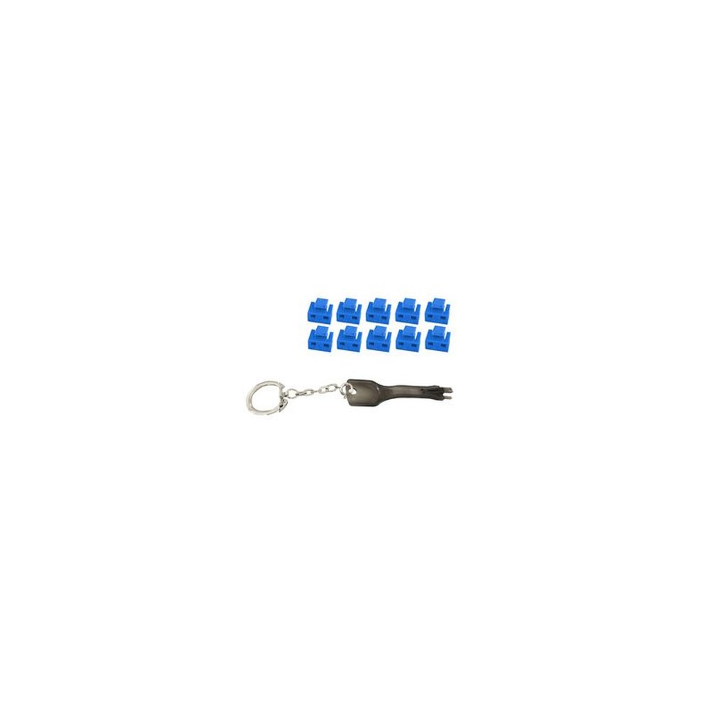 shiverpeaks Bloqueur de port RJ45 avec clé, bleu