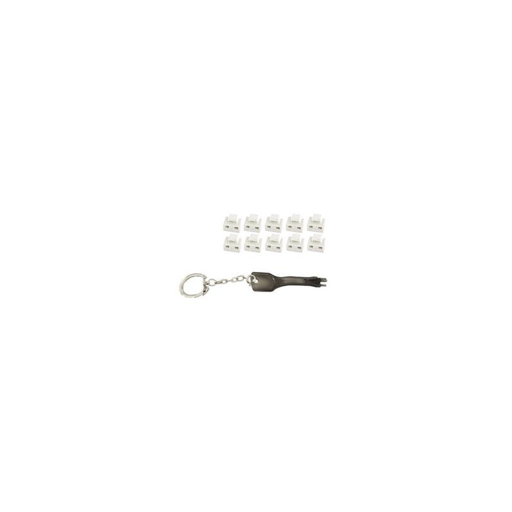 shiverpeaks Bloqueur de port RJ45 avec clé, blanc