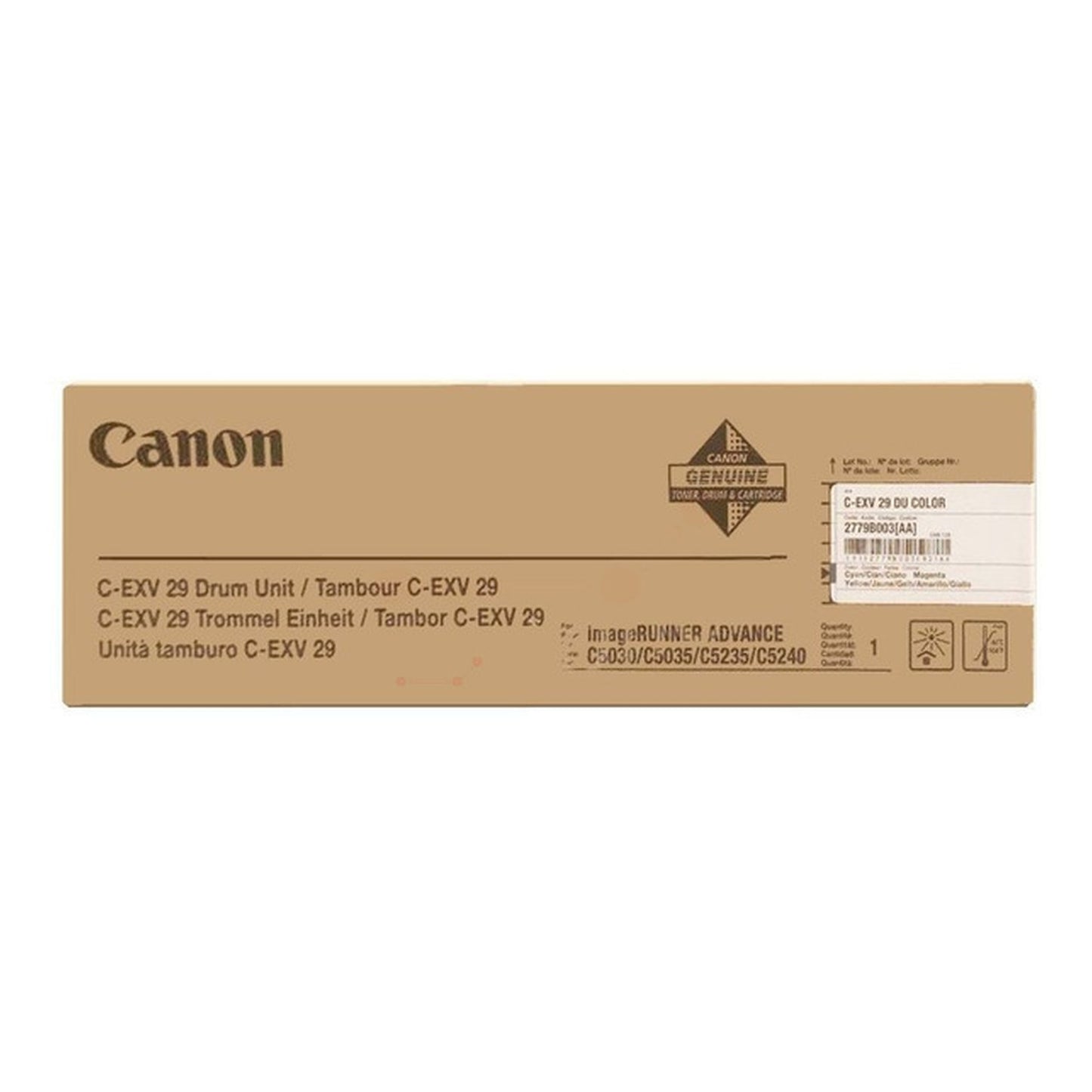 Tambour de Marque Canon C-EXV 29DRUMCYM (2779B003)- 3 Couleurss -  59000 copies