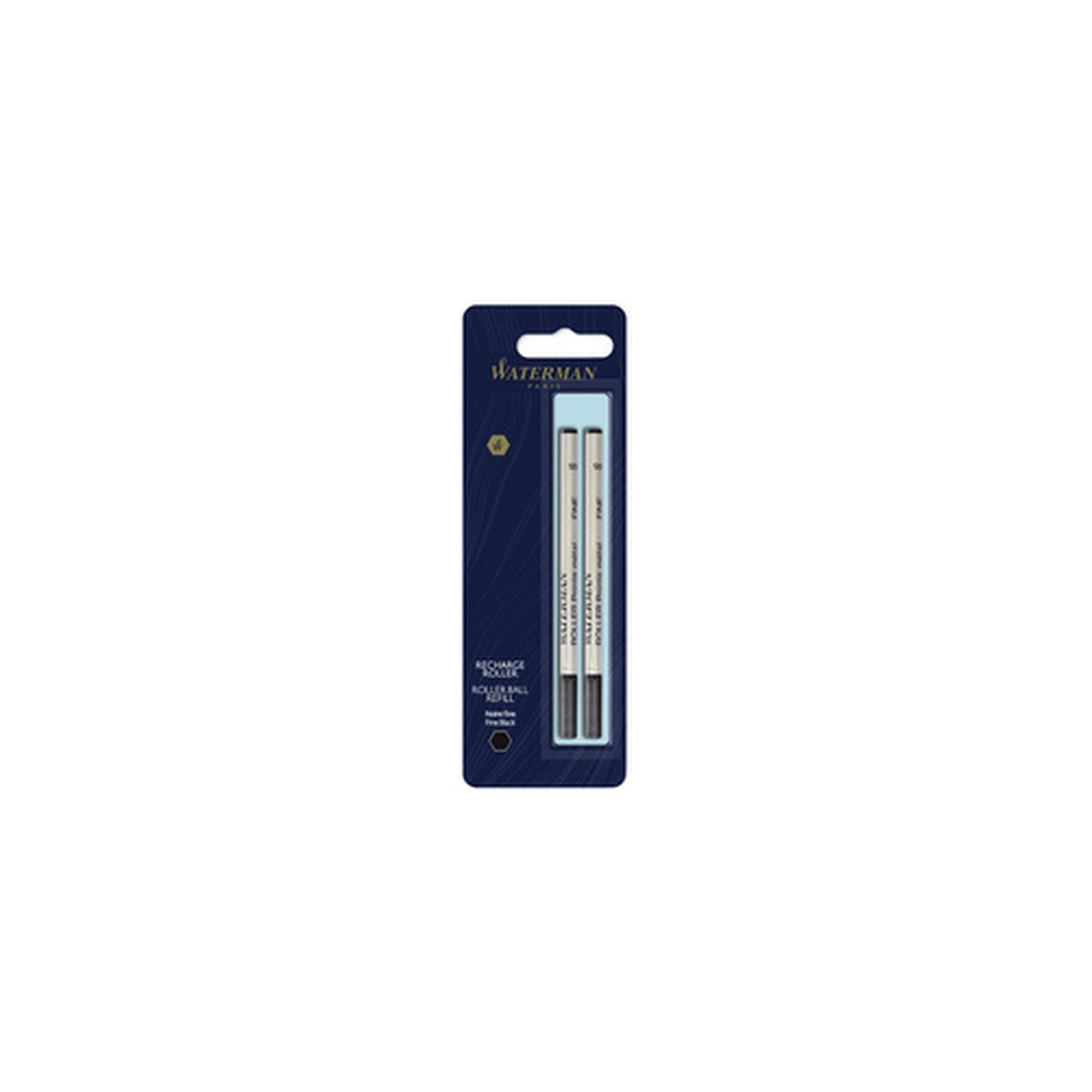 WATERMAN Recharge pour stylo roller, tracé: F, noir
