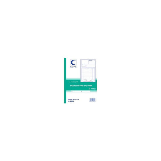 ELVE Manifold "Devis - Offre de prix", 210 x 297 mm, tripli
