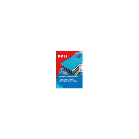 APLI Etiquettes adresse transparentes, 99,1 x 67,7 mm