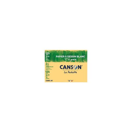 CANSON Papier à dessin "C" à grain, A4, 125 g/m2, blanc