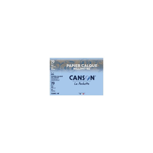 CANSON Papier calque millimétré, A4, 70 g/m2