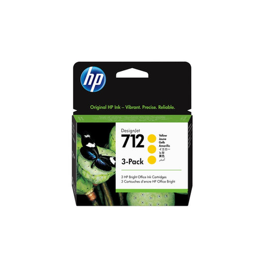 Cartouche d'origine HP 3ED79A / 712 - jaune - pack de 3