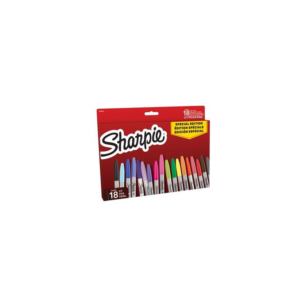 Sharpie Marqueur permanent FINE, BIG PACK de 18 "Red"