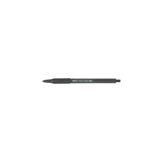 BIC Stylo à bille rétractable Soft Feel Clic grip, noir