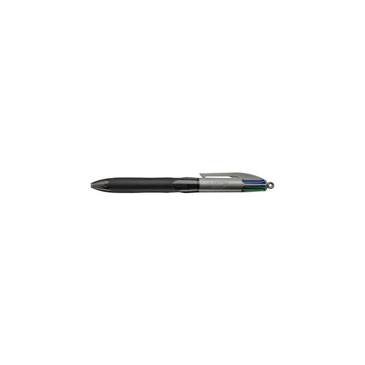 BIC Stylo à bille rétractable 4 Colours Grip Pro