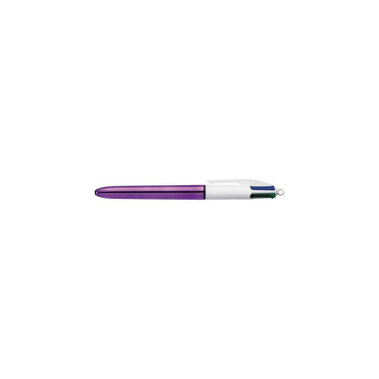 BIC Stylo à bille 4 Colours Shine, 0,32 mm, assorti