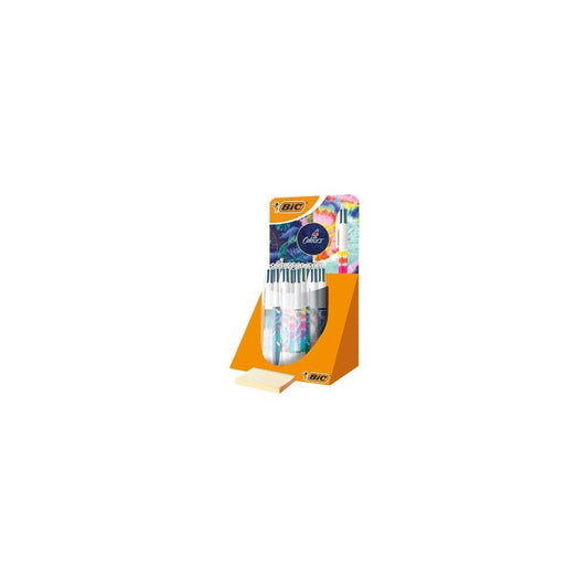 BIC Stylo à bille rétractable 4 Colours Decors, présentoir