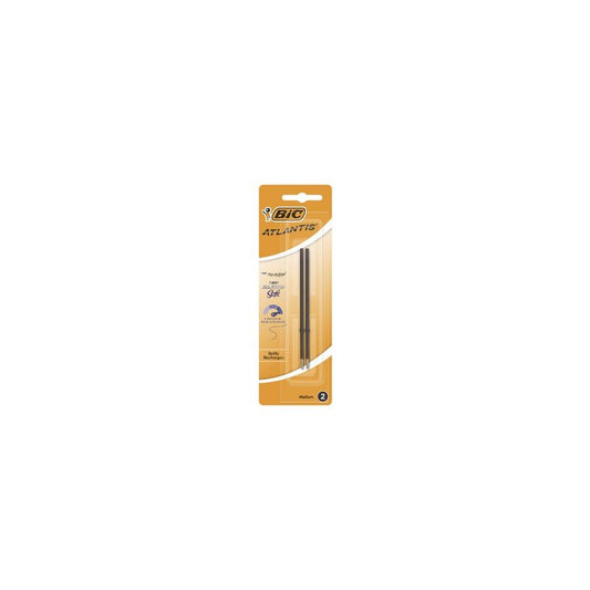 BIC Recharge stylo à bille X-Smooth Refill, noir, blister 2