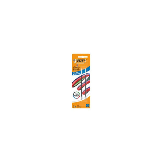 BIC Recharge pour stylo à bille 4 Colours Smooth, S, bleu