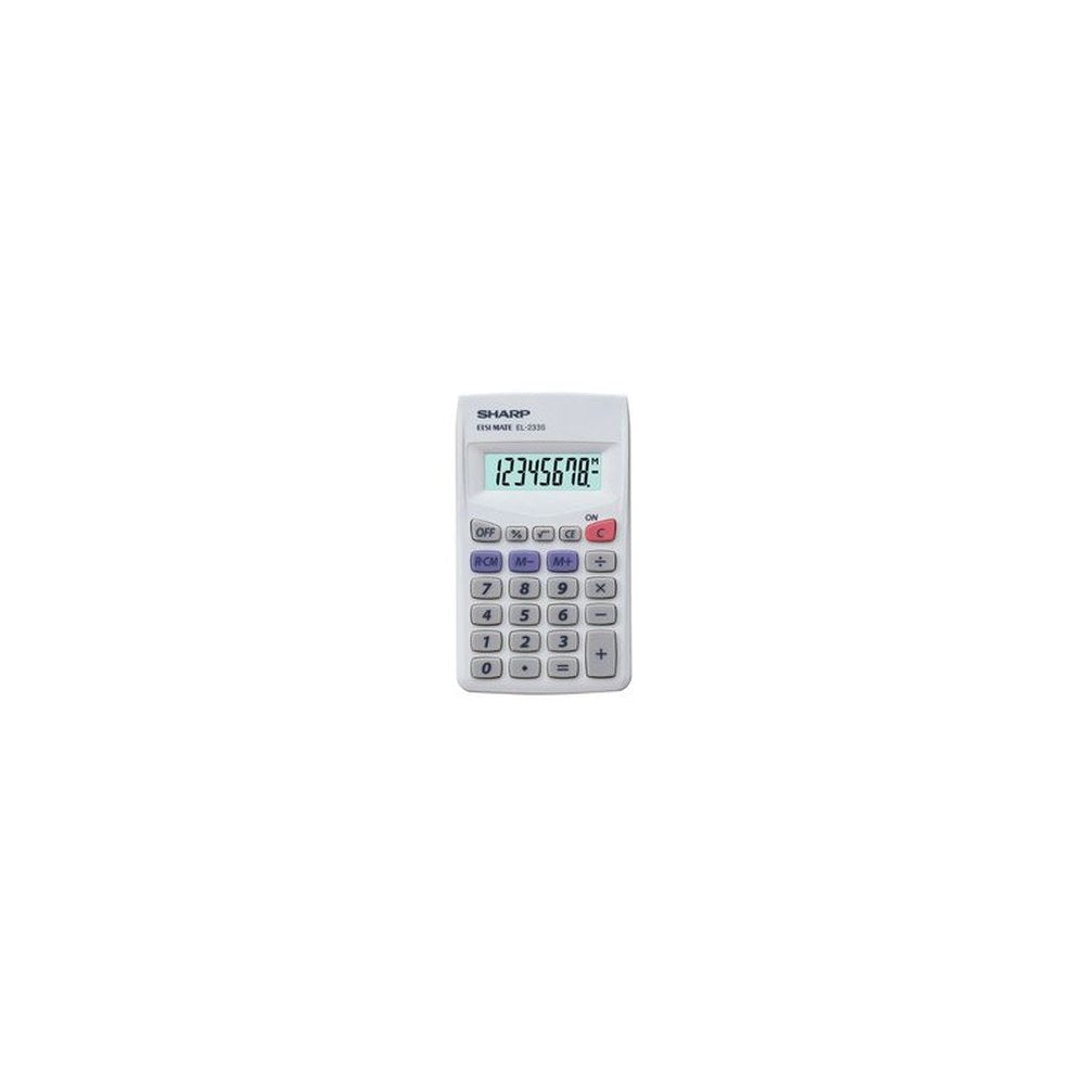 SHARP Calculatrice modèle EL 233S, alimentation par batterie