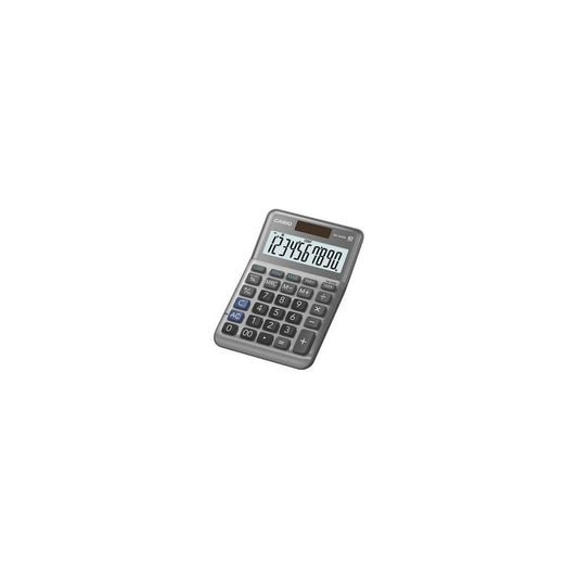 CASIO Calculatrice de bureau MS-100F, 10 chiffres, argent