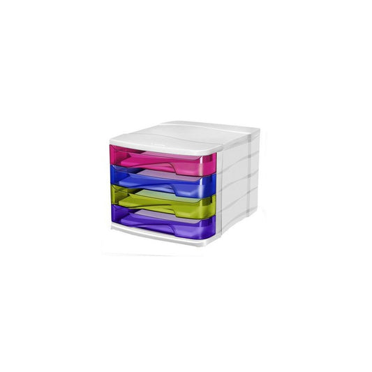 CEP Module de classement HAPPY, 4 tiroirs, multicolore