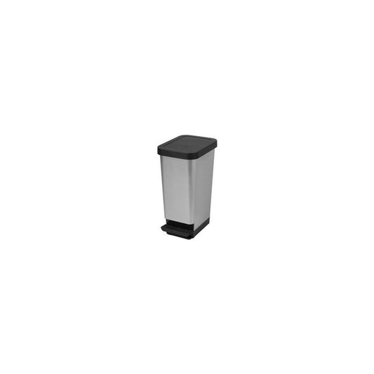 CEP Poubelle à pédale ROSSIGNOL, 45 litres, motif carbone