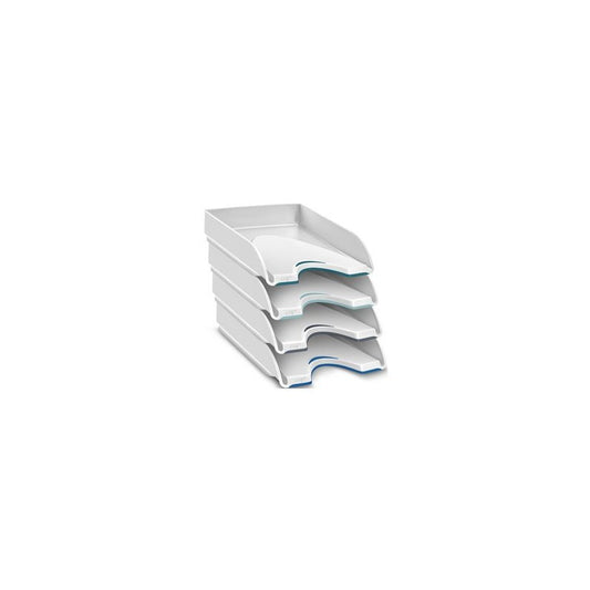 CEP Corbeille à courrier Nuance, format A4, pack de 4, blanc