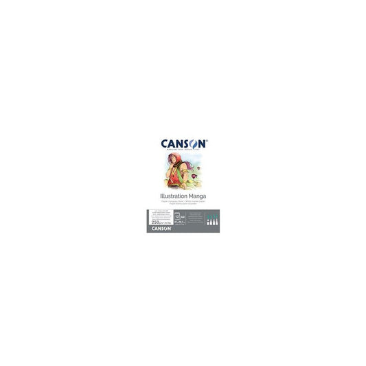 CANSON Bloc de dessin Illustration Manga, A4, 250 g/m2