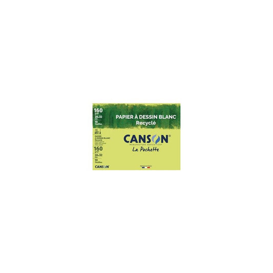 CANSON Papier à dessin recyclé, 240 x 320mm, 160 g/m2, blanc