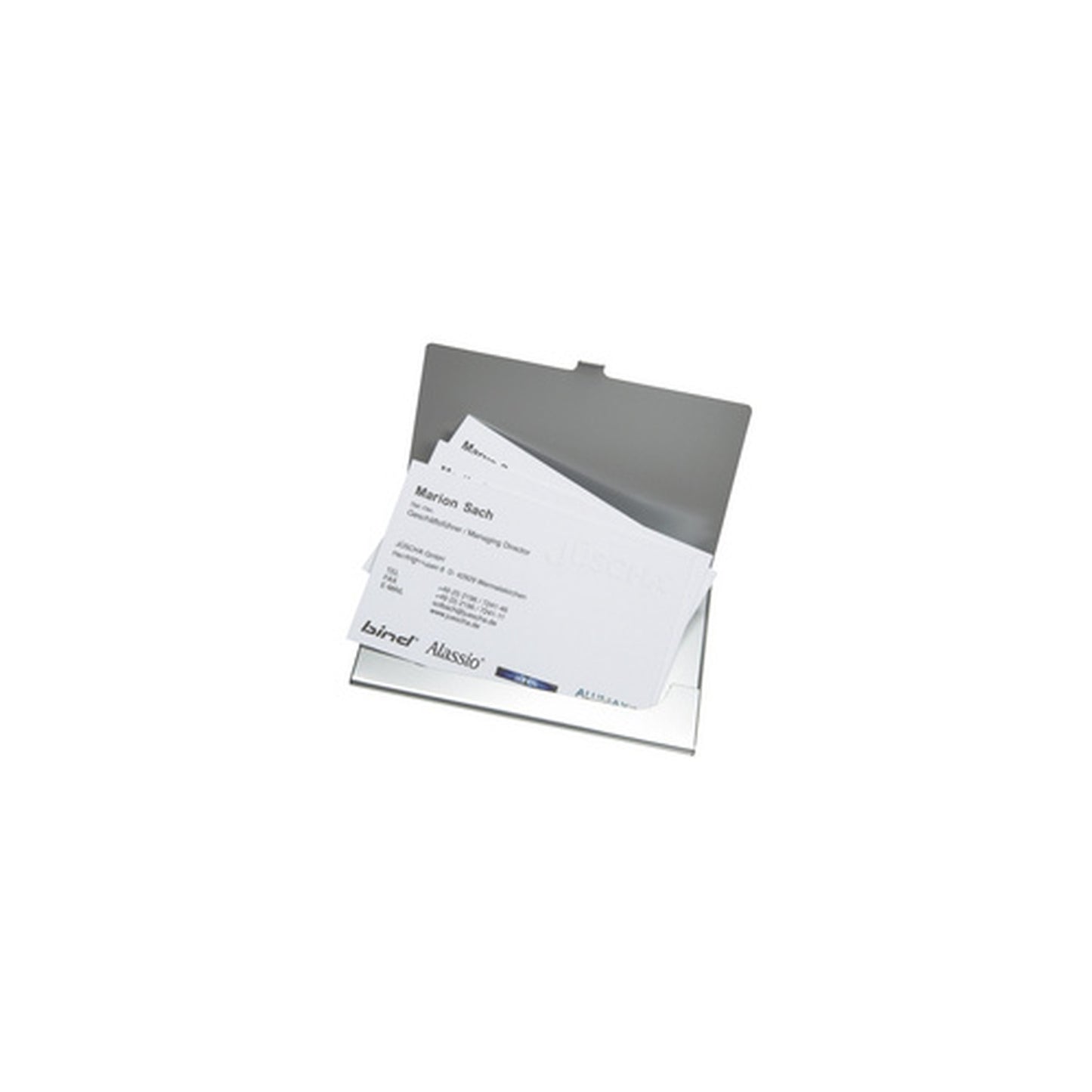Alassio Etui pour cartes de visite, en aluminium, argent mat