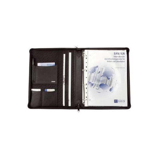 Alassio Serviette classeur "MONZA", A4, similicuir, noir