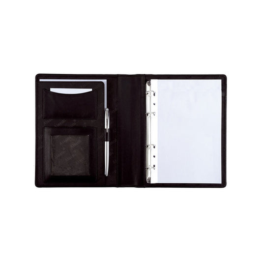 Alassio Serviette classeur "BENACO", A5, similicuir, noir