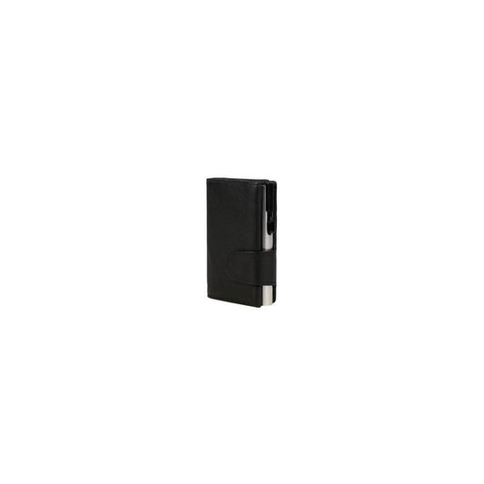 CLICKSAFE Porte-monnaie avec porte-cartes, cuir Nappa, noir/