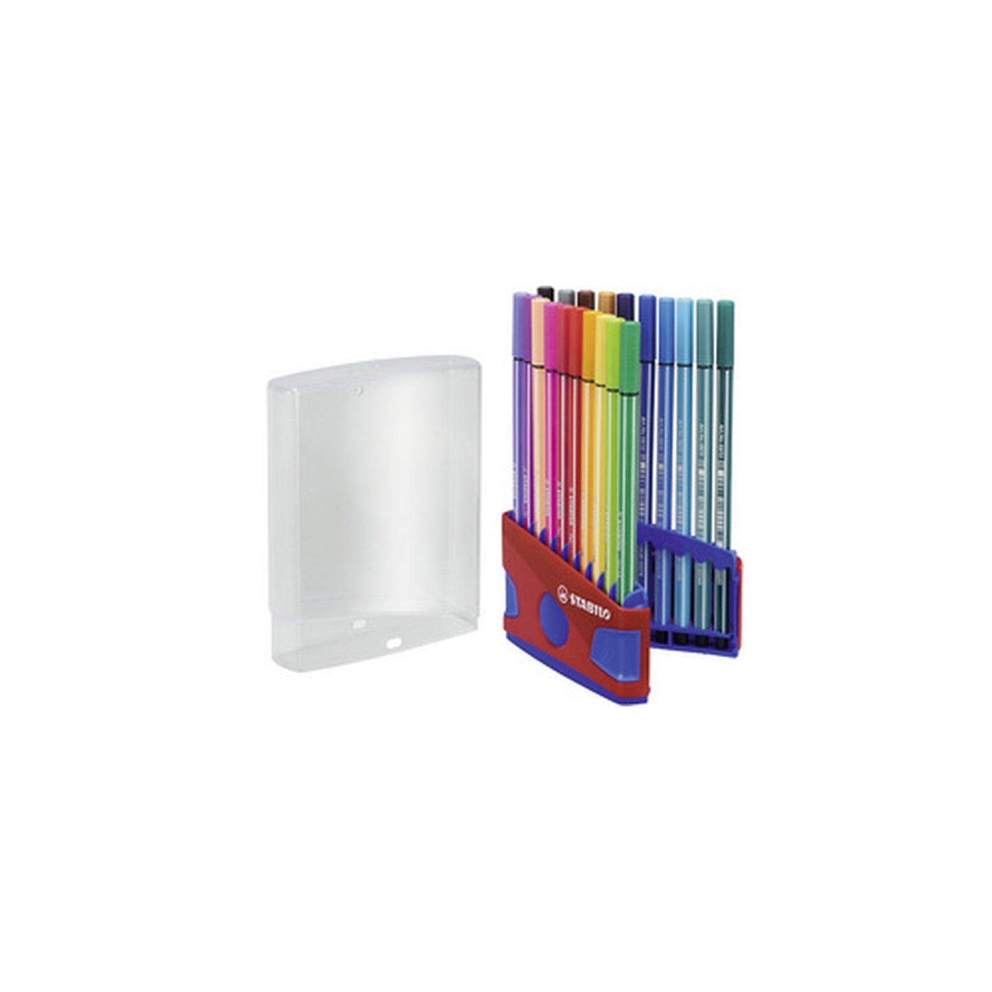 STABILO Stylo feutre Pen 68, ColorParade de 20, gris/rose
