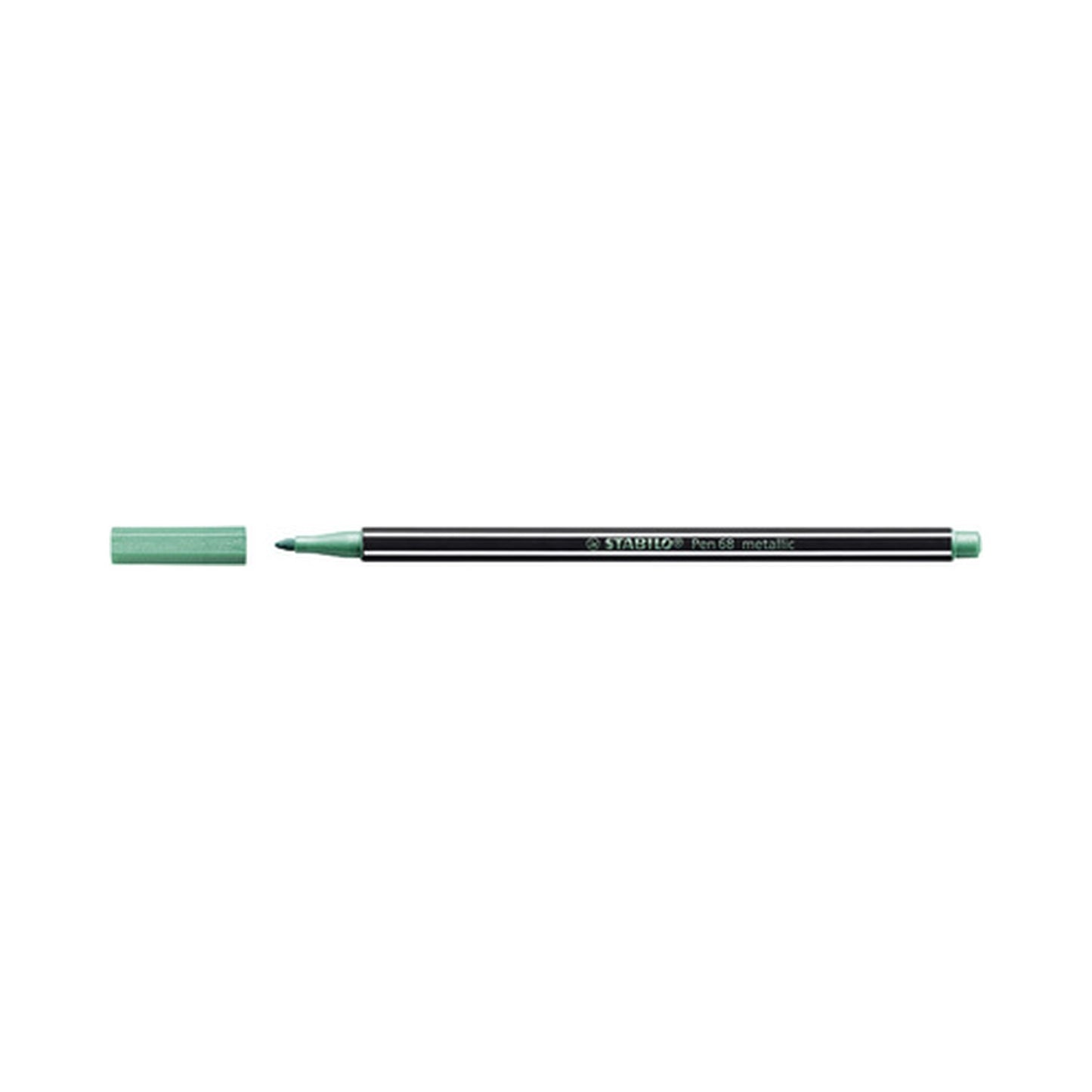 STABILO Stylo feutre Pen 68 metallic, vert clair métallisé
