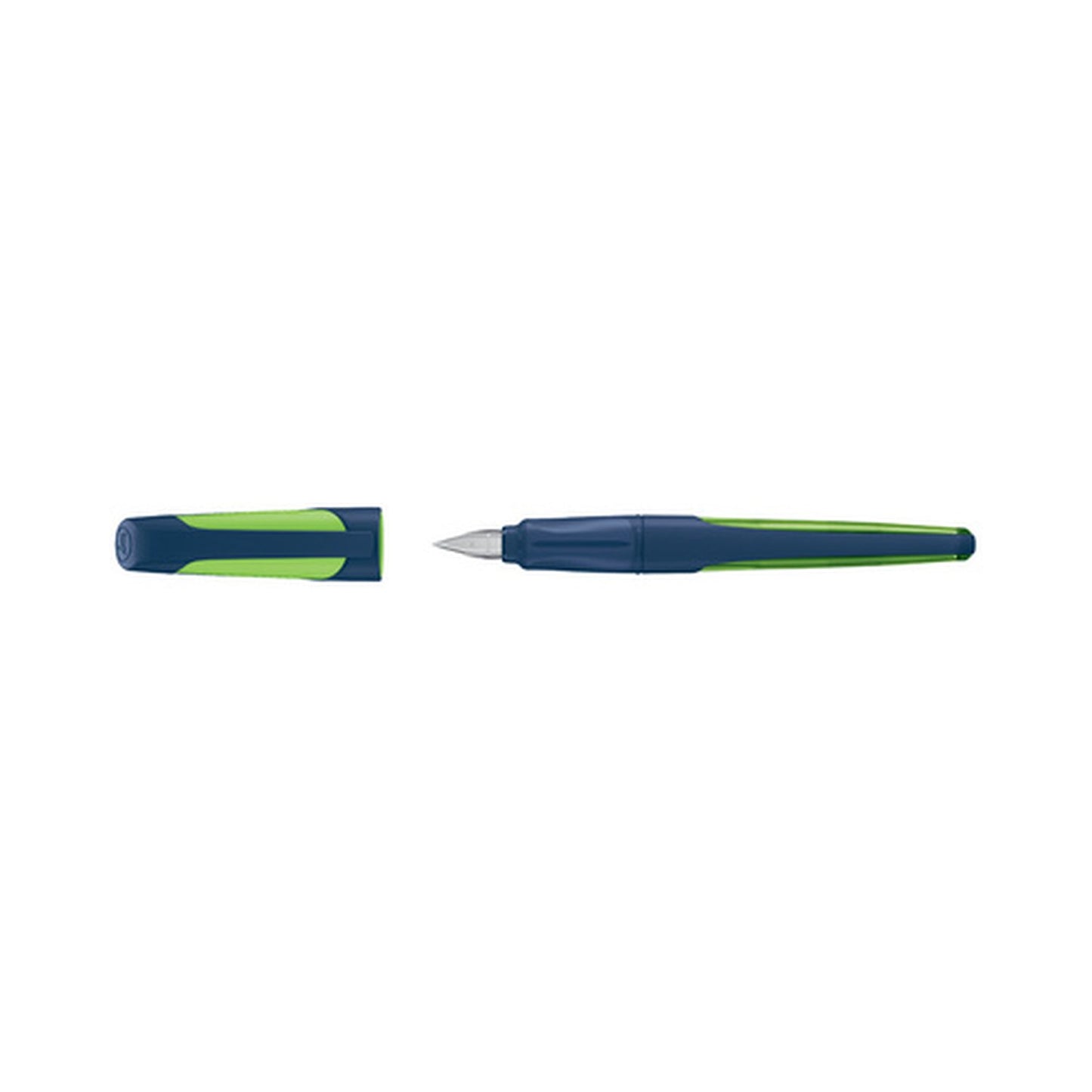 STABILO Stylo plume EASYbuddy L, gaucher, bleu acier/lime