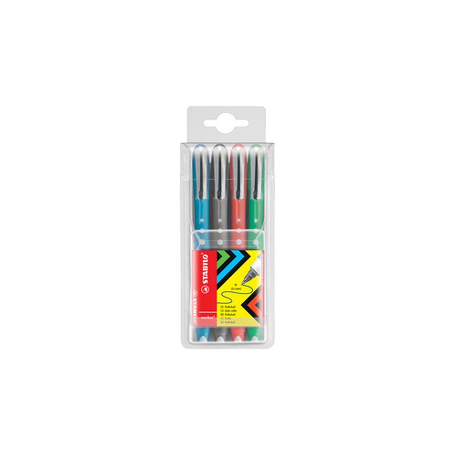 STABILO Stylo roller worker colorful, étui de 4