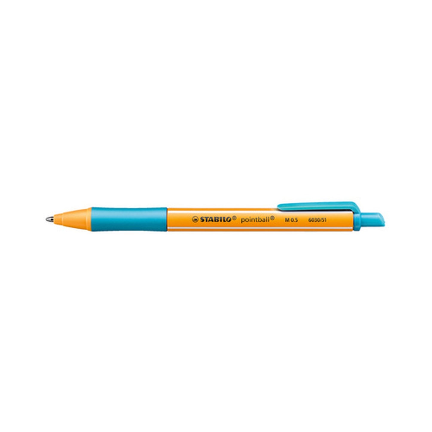 STABILO Stylo à bille rétractable pointball, turquoise