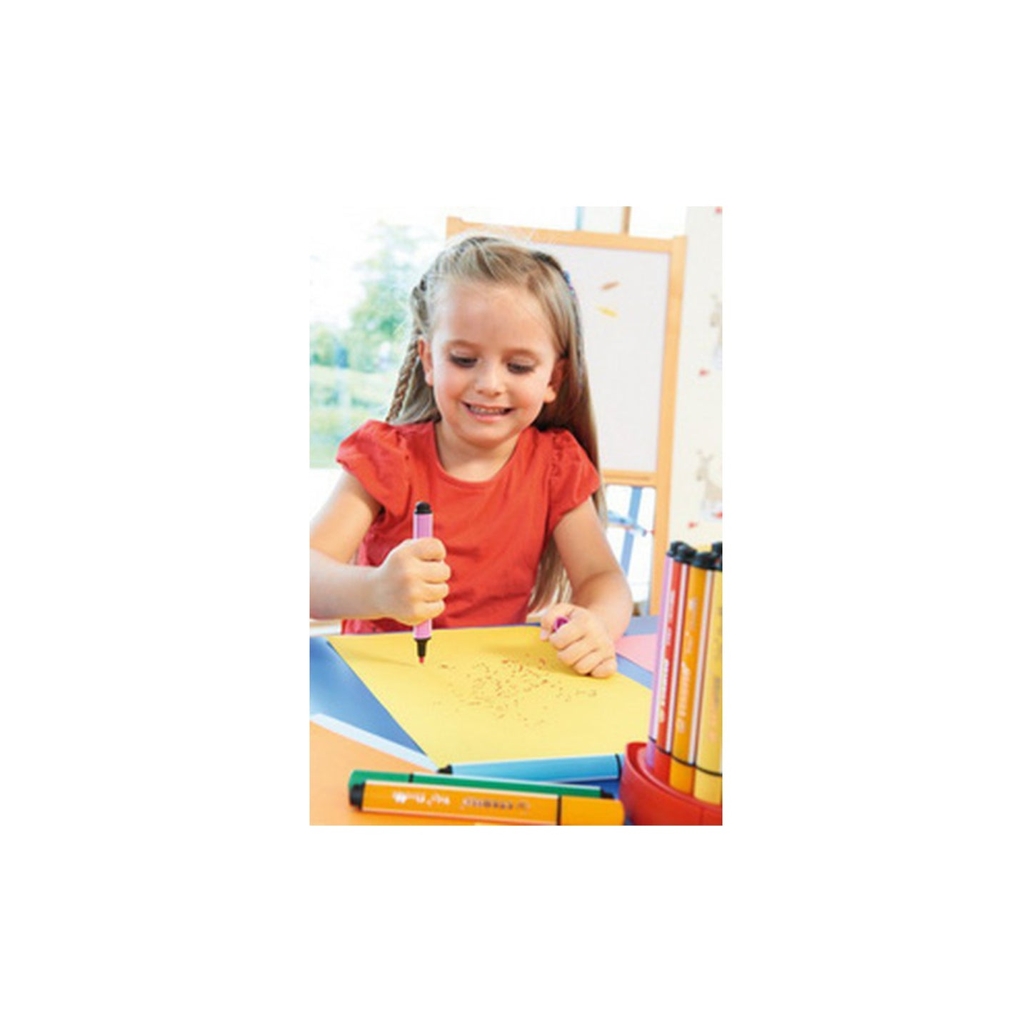 STABILO Stylo feutre Trio Scribbi, rouge
