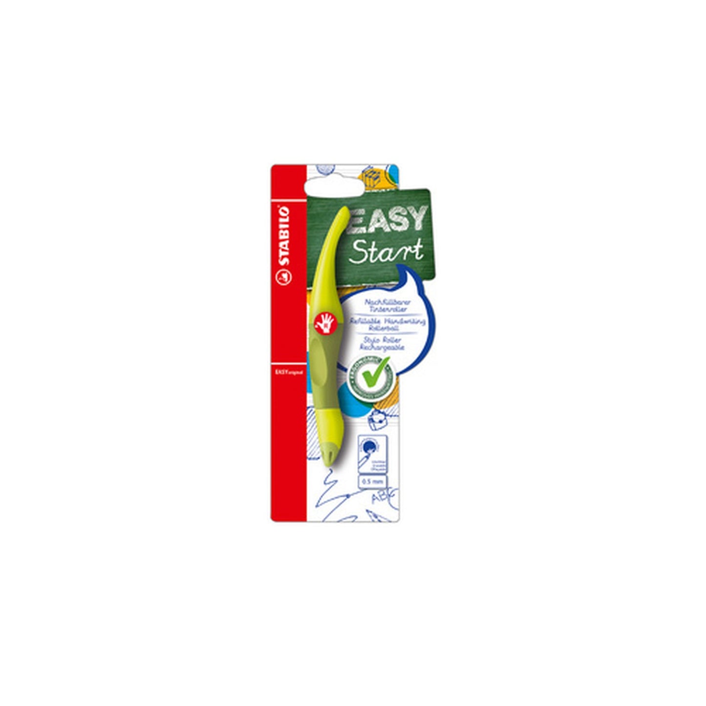 STABILO Stylo roller EASYoriginal, pour gauchers, limon
