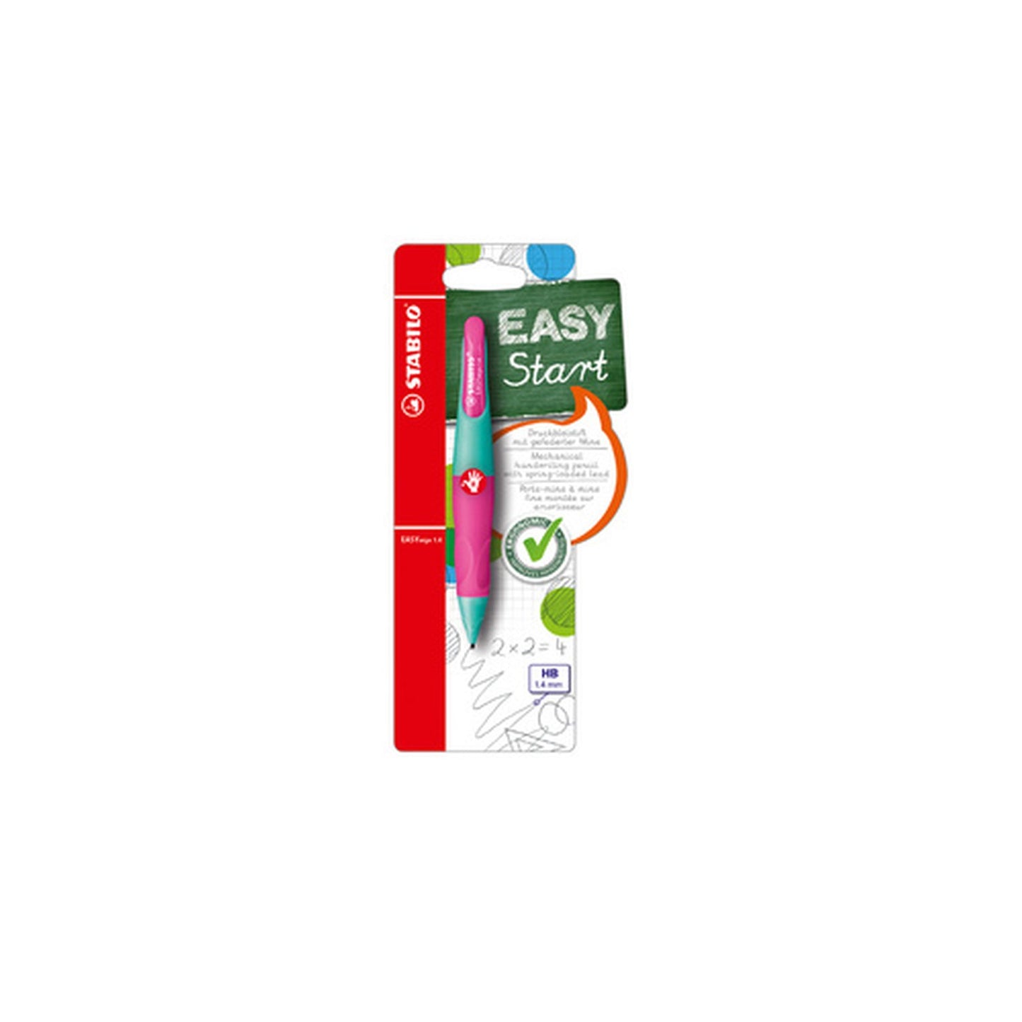 STABILO Porte-mines EASYergo 1.4, turquoise/rose fluo