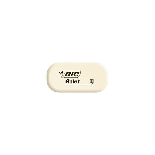 BIC Gomme en caoutchouc Galet, blanc, oval
