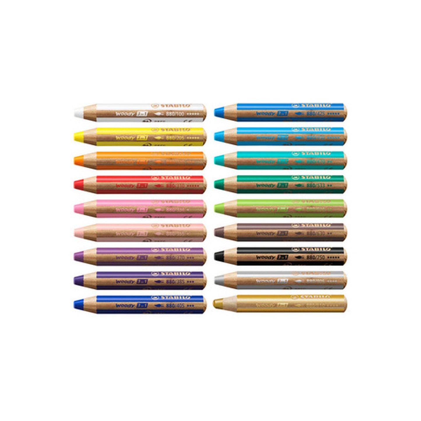 STABILO Crayon multi-talents woody 3 en 1, rond,rose abricot