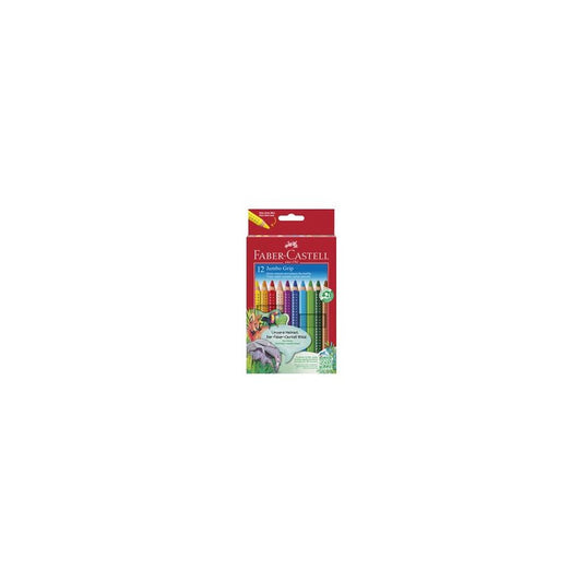 FABER-CASTELL Crayons de couleur JUMBO GRIP, étui de 12