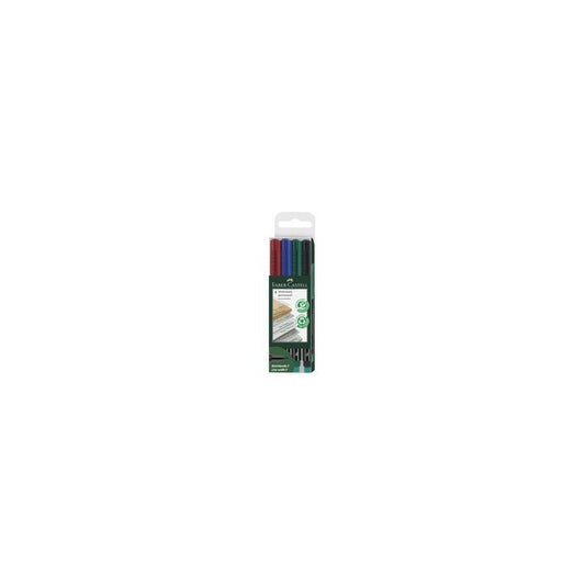 FABER-CASTELL Marqueur permanent MULTIMARK M, étui de 4