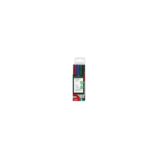 FABER-CASTELL Marqueur NonPermanent MULTIMARK S, étui de 4