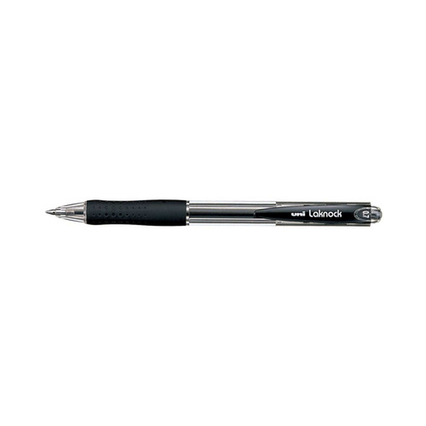 uni-ball Stylo bille rétractable Laknock, large, noir