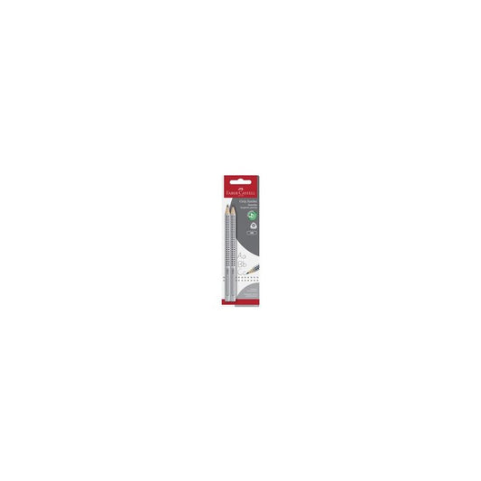 FABER-CASTELL Crayon graphite Jumbo GRIP, blister de 2